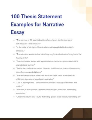 how to write a thesis statement for a narrative essay: exploring the essence of storytelling in academic discourse